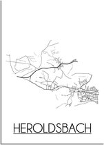 DesignClaud Heroldsbach Plattegrond poster A2 + Fotolijst wit