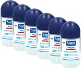 Sanex Deodorant roller Active control - 6 x 50 ml