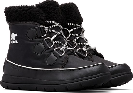 Sorel SOREL? EXPLORER CARNIVAL Snowboots Vrouwen - Black, Sea Salt | bol.com