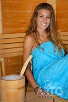 ARTG Towelzz® Sauna Kilt Dames met Klittenband Zeeblauw