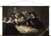 De anatomische les van Dr Nicolaes Tulp | Rembrandt van Rijn | oude meesters | Textieldoek | Textielposter | Wanddecoratie | 90CM x 60CM” | Schilderij