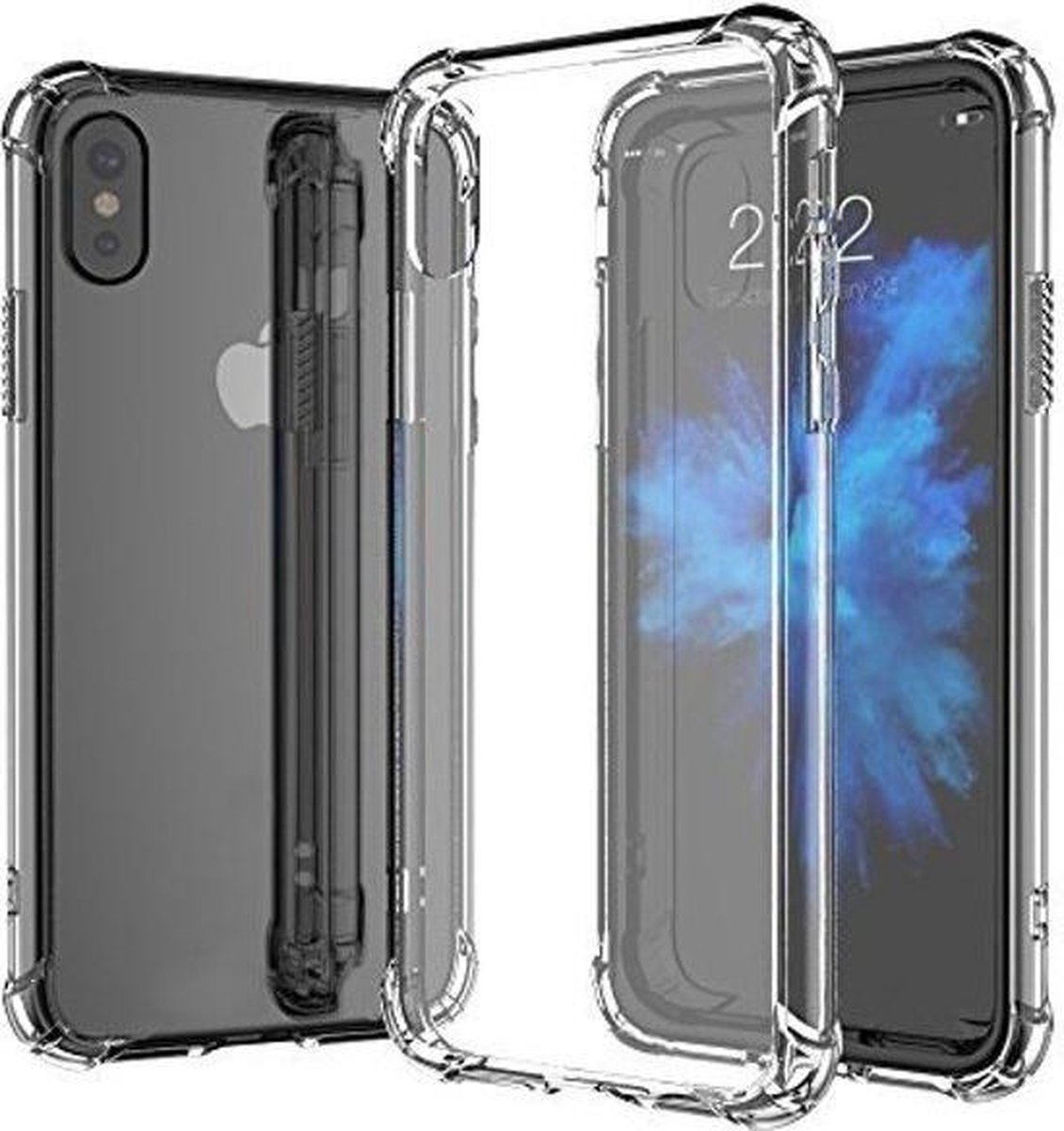 geschikt voor Apple iPhone XR Anti-Shock TPU Case Transparant