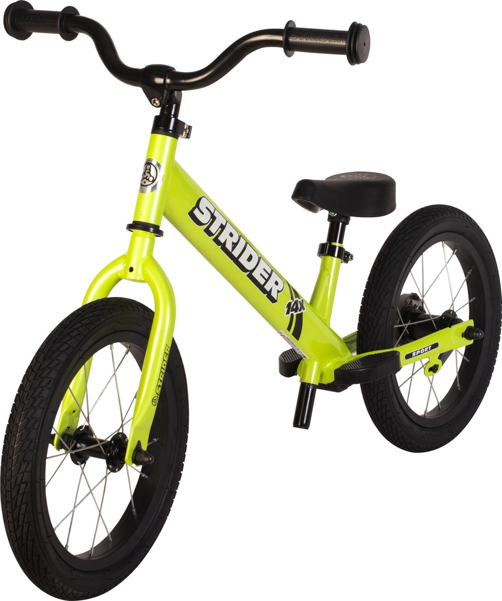 Strider 14 inch Sport loopfiets groen/geel