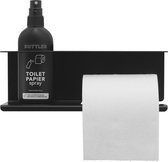 Buttler Toiletrolhouder Spray & Smartphone – zwart – Toiletpapier – WC papier - Toilet - Toiletbrilreiniger