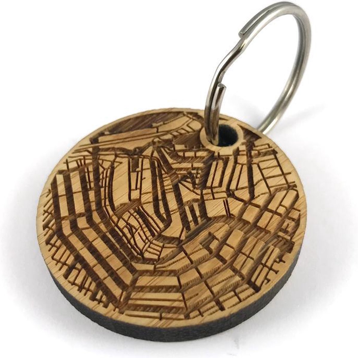 Sleutelhanger Amsterdam - 100% duurzaam bamboe cadeau