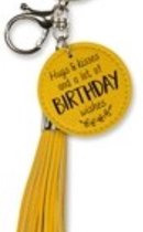 Sleutelhanger /Tashanger +Tassel / Kwast Happy Birthday