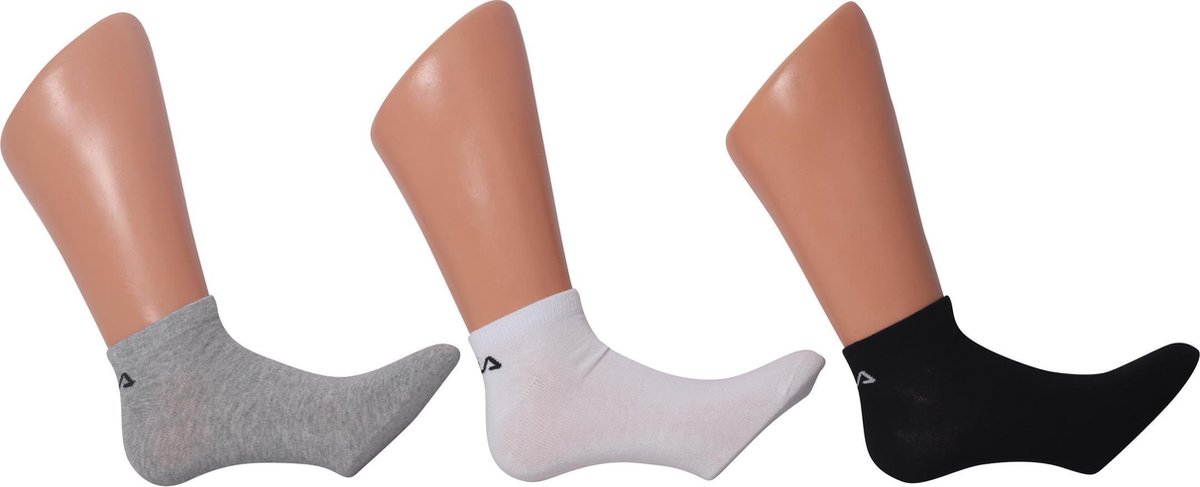 Fila Invisible Socks 3-Pack 3-Pack Sokken 43-46 Grijs