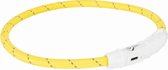 Trixie USB Halsband Flash Lichtgevende Buis, XS–S: 35 cm/ø 7 mm, geel