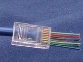RJ45 plug, 10 stuks, transparant, eenvoudig