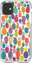 Casetastic Apple iPhone 11 Hoesje - Softcover Hoesje met Design - Happy Pineapples Print