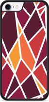 iPhone 8 Hardcase hoesje Colorful Triangles - Designed by Cazy