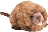 Pluche bruine bever knuffel 19 cm - Bevers knaagdieren knuffels - Speelgoed knuffeldieren/knuffelbeest voor kinderen - Bruin