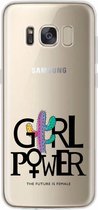 Samsung Galaxy S8 transparant siliconen hoesje - Girl Power