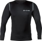 Thermoshirt zwart lange mouwen GIVOVA MAE12 CORPUS 3 underwear Maat XS