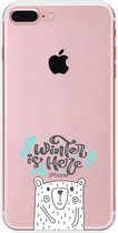 Apple Iphone 7 Plus / 8 Plus transparant siliconen hoesje - Winter is here