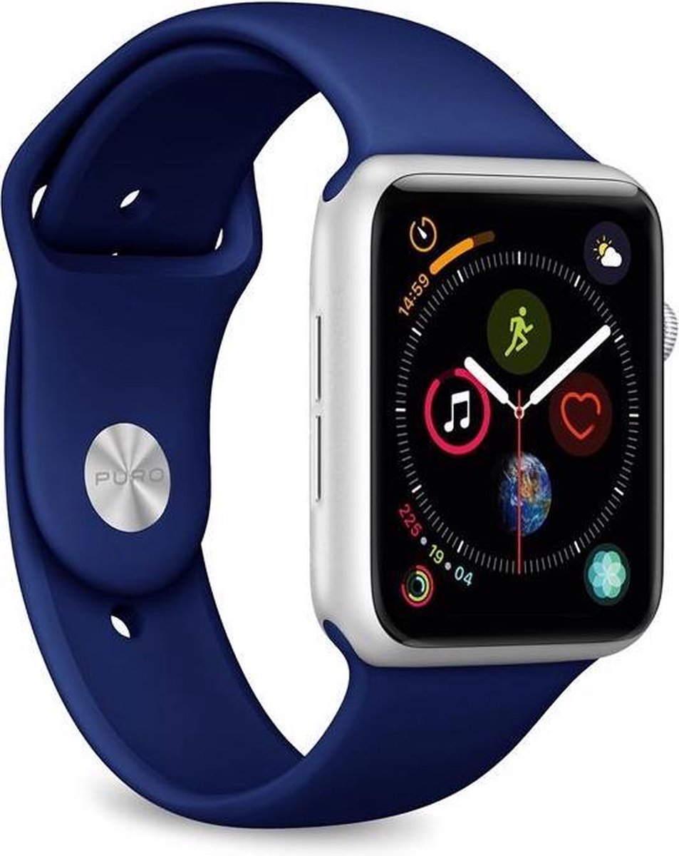 PURO ICON Apple Watch Band Marineblauw Silicone
