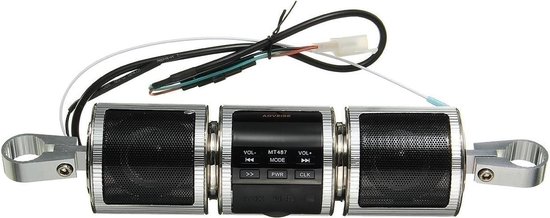 Motor Stereo Mp3 Speakers Waterdichte Speler Met Bluetooth Functie Zilver |  bol