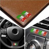 Paar Aluminium Italië Vlag Badge Embleem Auto Sticker Zelfklevende Dekking Dekking Decoratie
