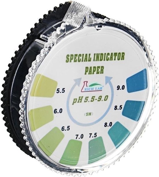 Precisie PH-teststrips Rol Short Range 5.5-9.0 Indicatorpapier Tester  Dispenser... | bol.com