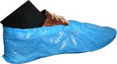schoenovertrek-schoenhoes-shoecover-plastic slofje-overschoen 100 stuks blauw-wegwerphoes schoen