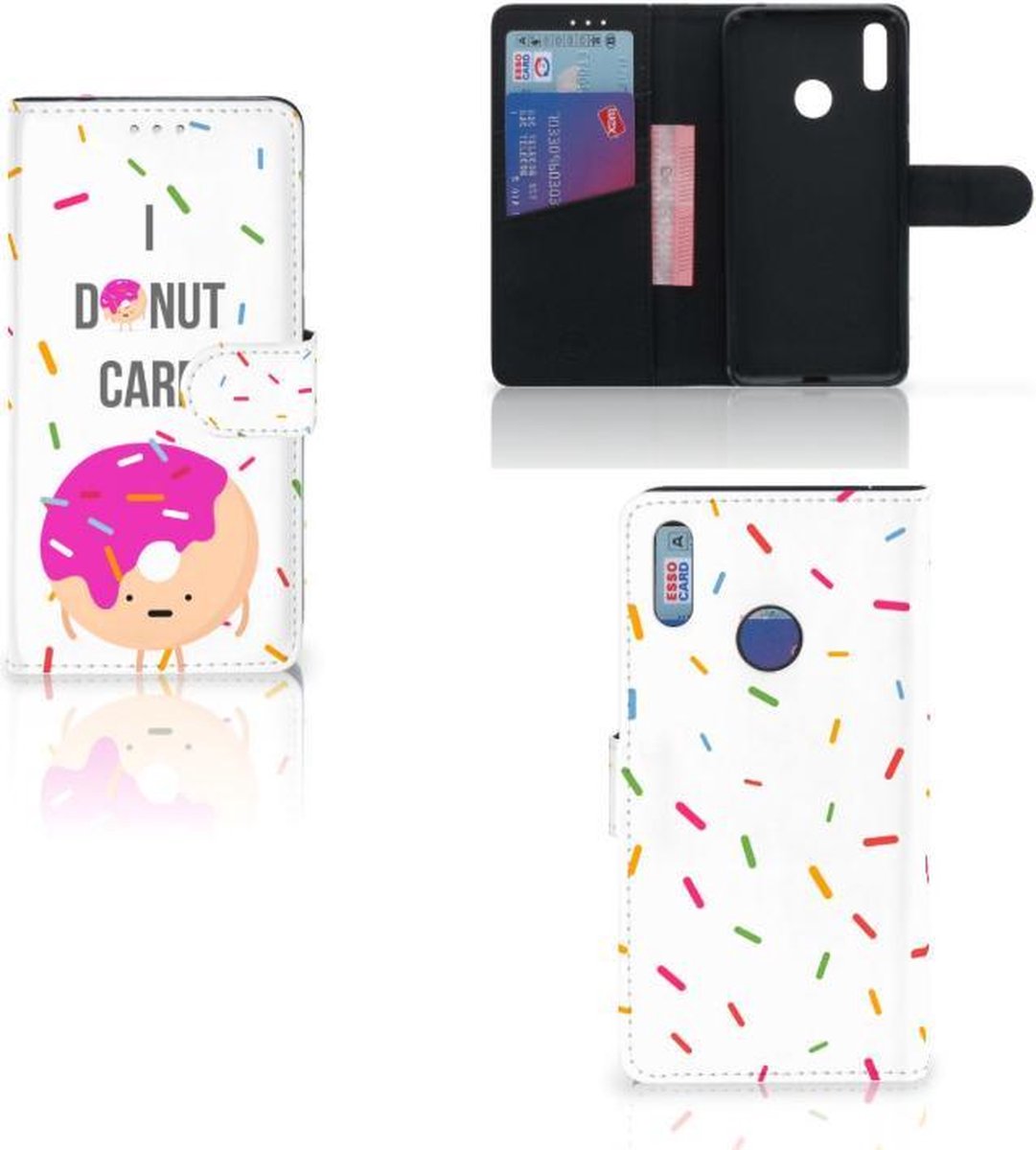 Huawei Y7 (2019) Book Cover Donut Roze