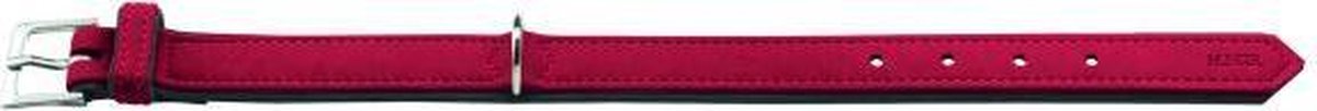 Hunter halsband voor hond softie kunstleder nubuck look rood / zwart 51-58 cmx35 mm