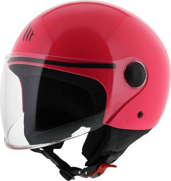 Twisted ondernemen Oneerlijk MT Street scooter brommer helm glans roze S = 55-56 cm | bol.com