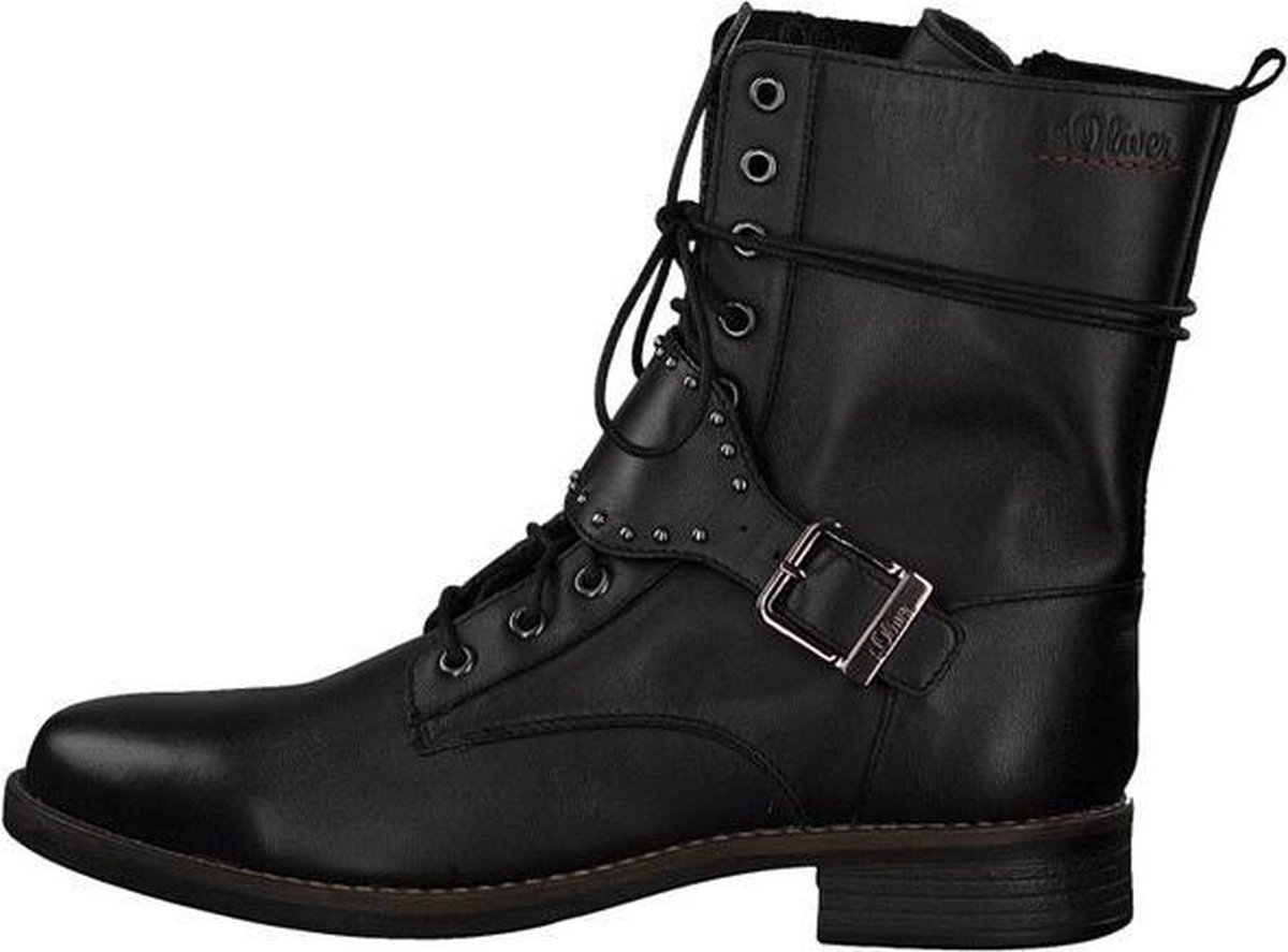 S.Oliver Veterboots 5-5-25104-21 Zwart Biker Boots Damesschoenen