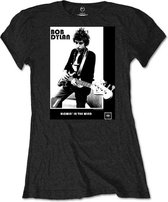 Bob Dylan - Blowing In The Wind Dames T-shirt - S - Zwart
