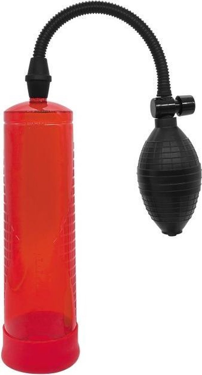 Goedkoopste Bossoftoys - Power Pump Rood - Penis Pomp - Penis vergroter - 22 CM - stoere Cadeaubox