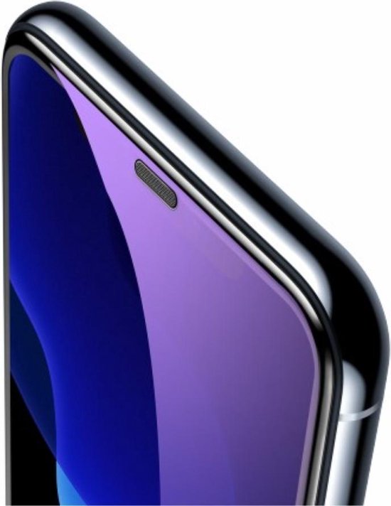 0.3mm Anti-blue-ray Full-screen Tempered Glass Screen Protector (set van 2 stuks) - zwart - Baseus
