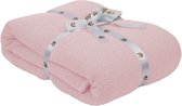 Briljant Baby - Deken Pique - Gevoerd - 75x100 - Grey Pink