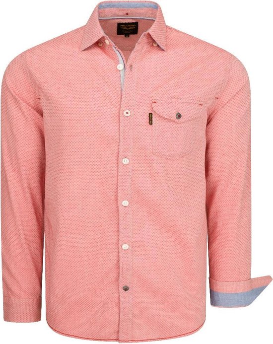 PME Legend - Heren Overhemden Shirt Pinpoint Dobby - Roze Maat | bol.com