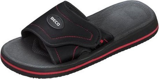 Beco Pantoufles Avec Velcro Unisexe Noir / Rouge Taille 40