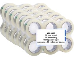 High quality verpakkingstape transparant 36 rollen - 50 mm x 100m