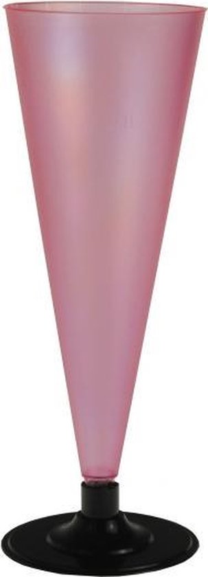 rots kleding stof Pijlpunt 48x Champagne glazen roze plastic - herbruikbaar - kunststof Prosecco glazen  | bol.com
