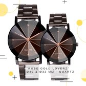 Him and Her Rose Gold LoverZ Set |  Ø40mm & Ø32mm - Quartz