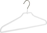 De Kledinghanger Gigant - 10 x Broekhanger metaal met witte anti-slip coating, 40 cm