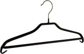 De Kledinghanger Gigant - 5 x Blouse / shirthanger metaal met broeklat en zwarte anti-slip coating, 40 cm