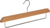 De Kledinghanger Gigant - 20 x Broekhanger beukenhout naturel gelakt met anti-slip broeklat, 40 cm