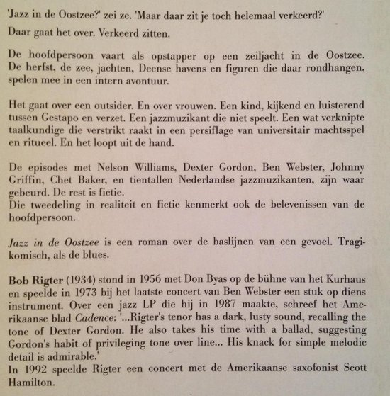 Jazz in de oostzee, Bob Rigter | 9789055260393 | Boeken | bol