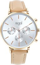 Regal Horloges- Regal horloge met een beige leren band