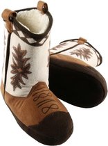 Bruine cowboylaars sloffen voor kinderen - Western sloffen - Cowboy pantoffels voor jongens/meisjes 21-25