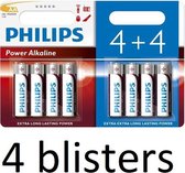 32 Stuks (4 Blisters a 8 st) Philips Power Alkaline Batterij LR6P8BP/10