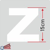 Plakletter Z wit