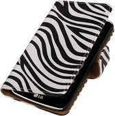 Mobieletelefoonhoesje.nl - LG K5 Hoesje Zebra Bookstyle Wit