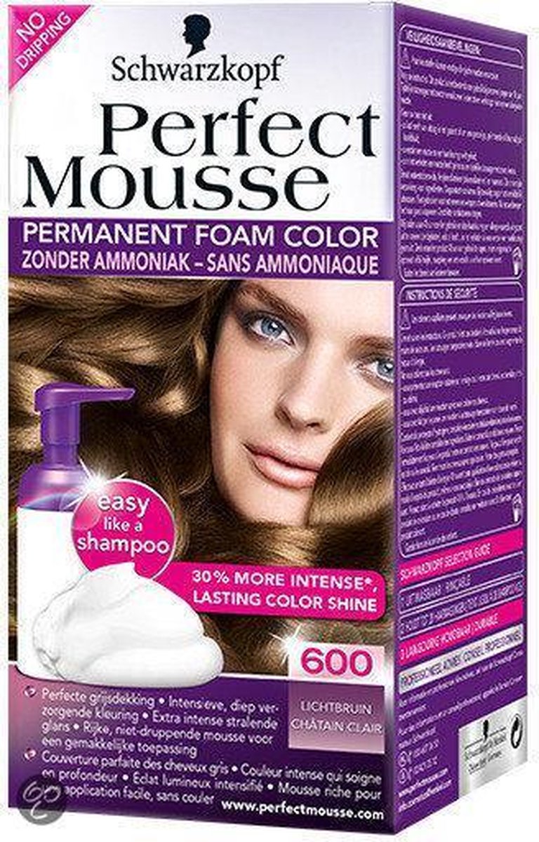 Perfect Mousse 600 Light Brown - Teinture pour les cheveux | bol.com
