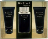 Ted Lapidus Black Soul Imperial EDT 100 ML + 100ML Aftershave Balsem + 100 ML All Over Shampoo