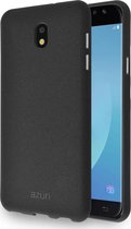 Azuri flexibele cover met sand texture - zwart - voor Samsung Galaxy J7 2017