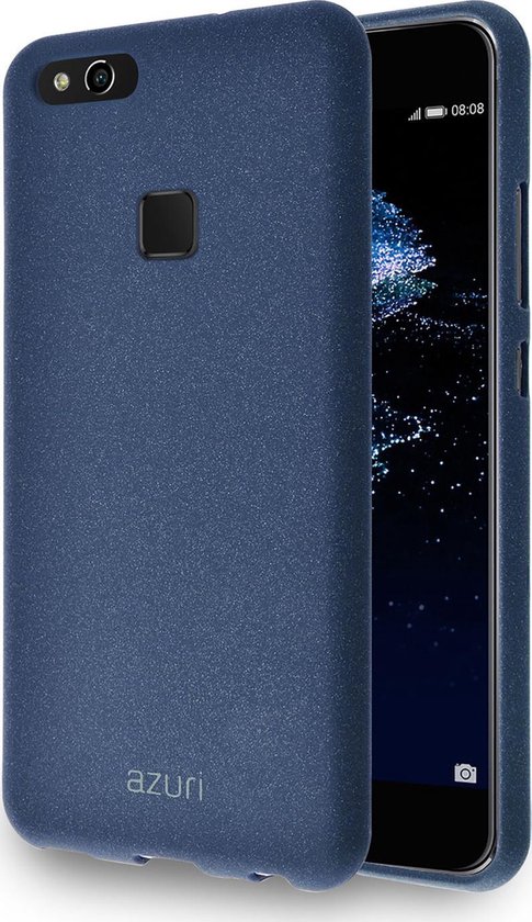 Azuri flexibele cover met sand texture - blauw - voor Huawei P10 Lite